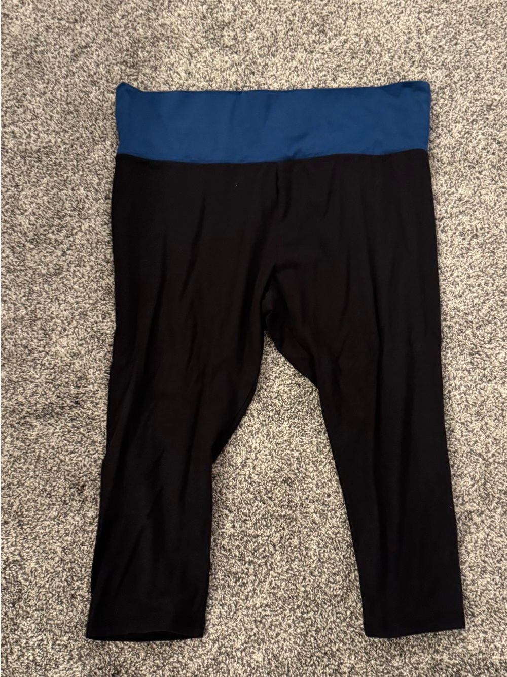 No Boundaries Black Track Pants with Blue Waistband